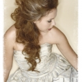 Long Hair partial Updo texture Pomp