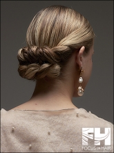 Low Crossed Lace Updo